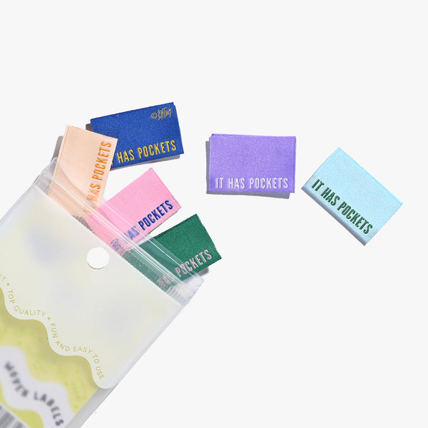 KATM "IT HAS POCKETS" - Woven Labels 6 pack